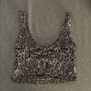 Charlotte Russe Leopard Print Tank Top